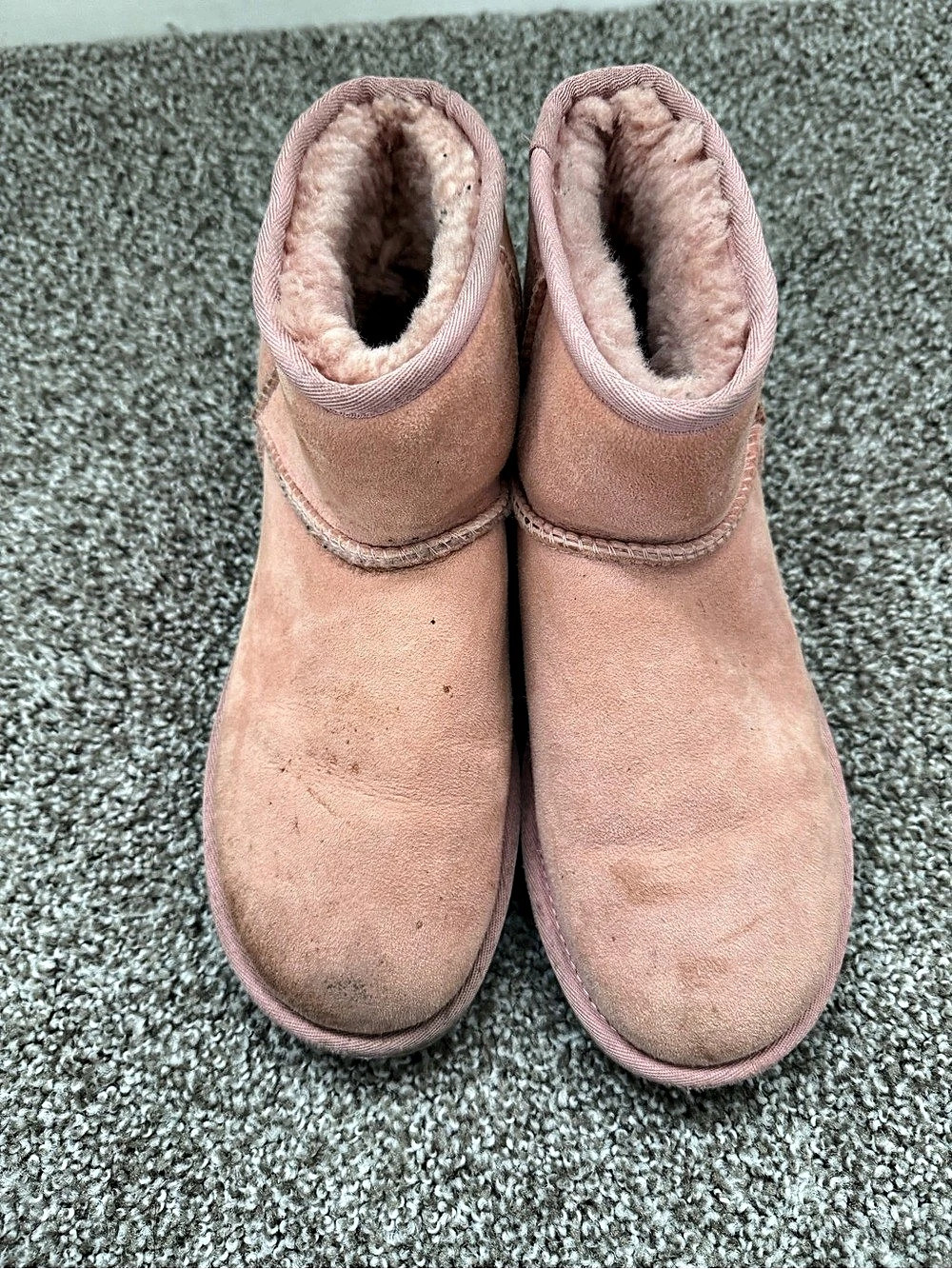 UGG Classic Ultra Mini Pink Ankle Boots